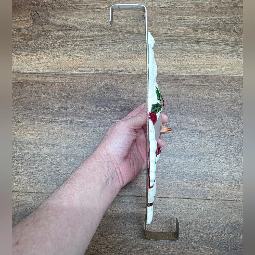 Snowman Over The Door Holiday Christmas Wreath Hanger